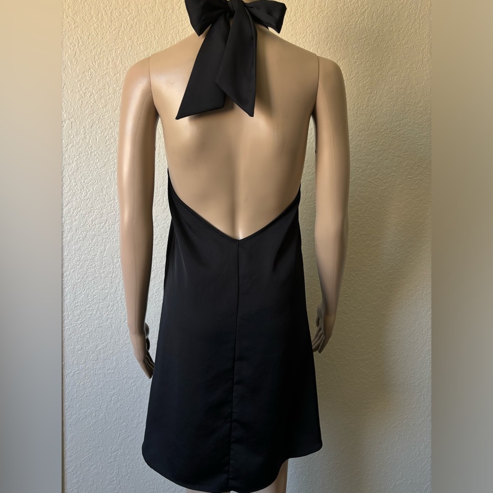 Zara Basic Collection Black Halter Top Dress - image 5